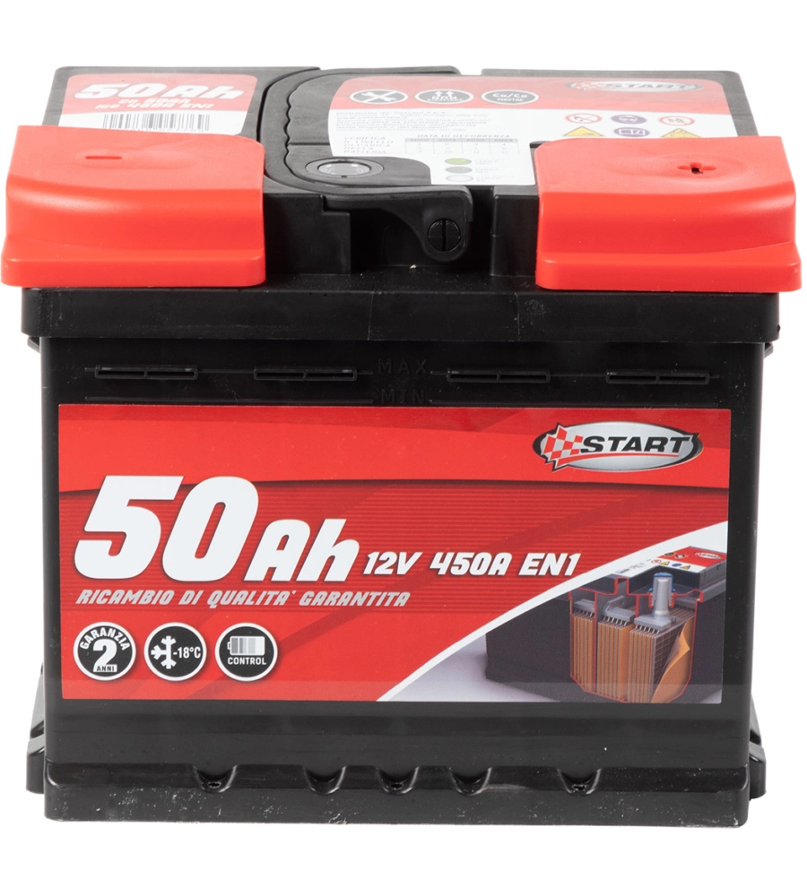 Batteria auto 50ah 12v 450a polo positivo destro casetta l1